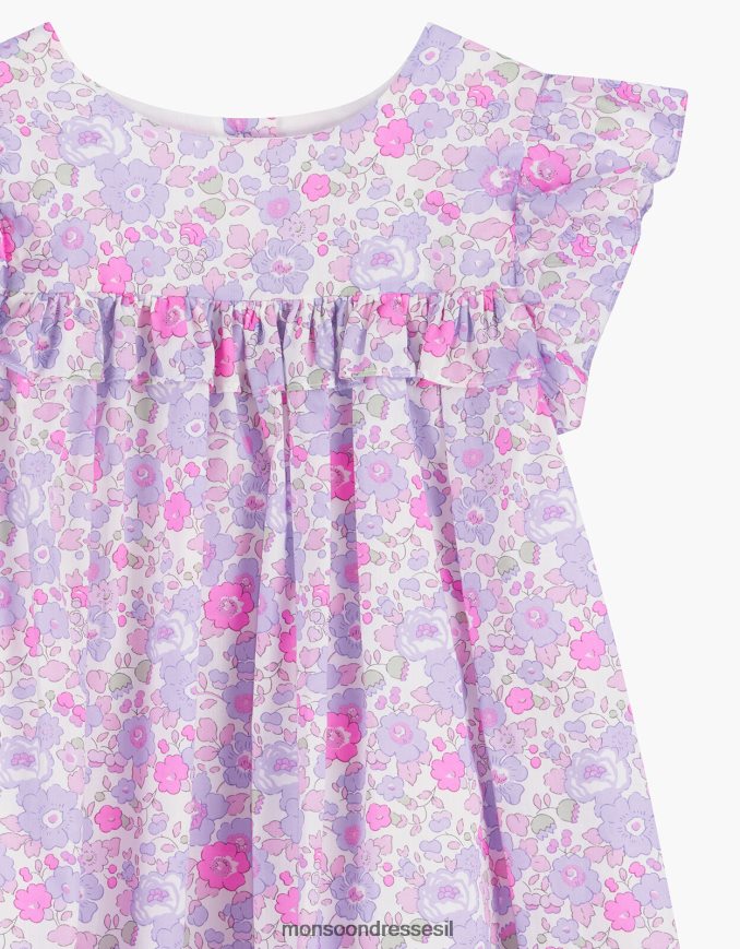 הַלבָּשָׁה Monsoon שמלת טרטר בטסי סלסול סגול (לילך) יְלָדִים HTJ0TZ1970