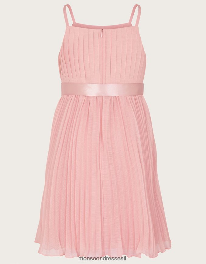 הַלבָּשָׁה Monsoon שמלת שיפון קפלים פנלופה וָרוֹד ילדה HTJ0TZ1977