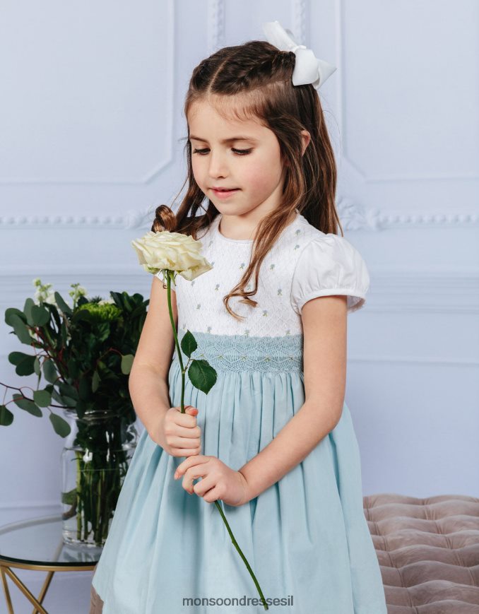 הַלבָּשָׁה Monsoon שמלת טרוטרס ורד ביד כְּחוֹל יְלָדִים HTJ0TZ1980