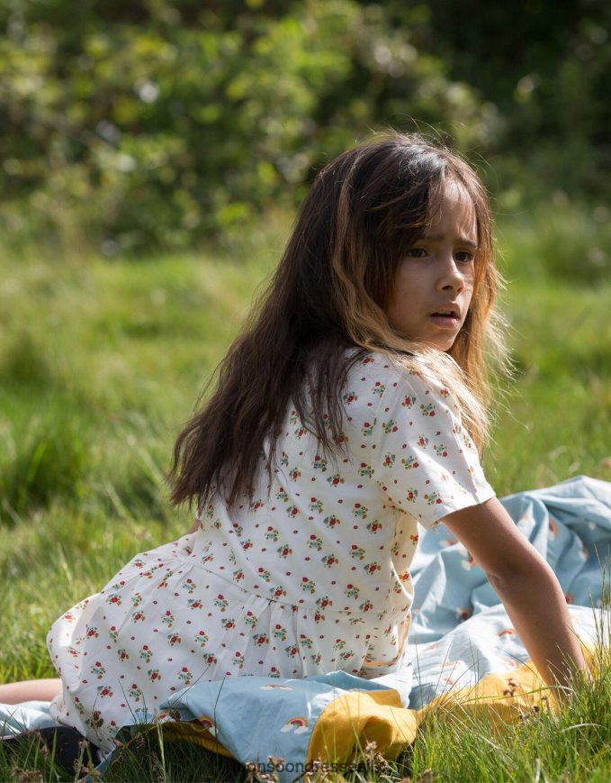 הַלבָּשָׁה Monsoon רדיקלים ירוקים קטנים כפתור פרחי אביב דרך השמלה רַב יְלָדִים HTJ0TZ1982