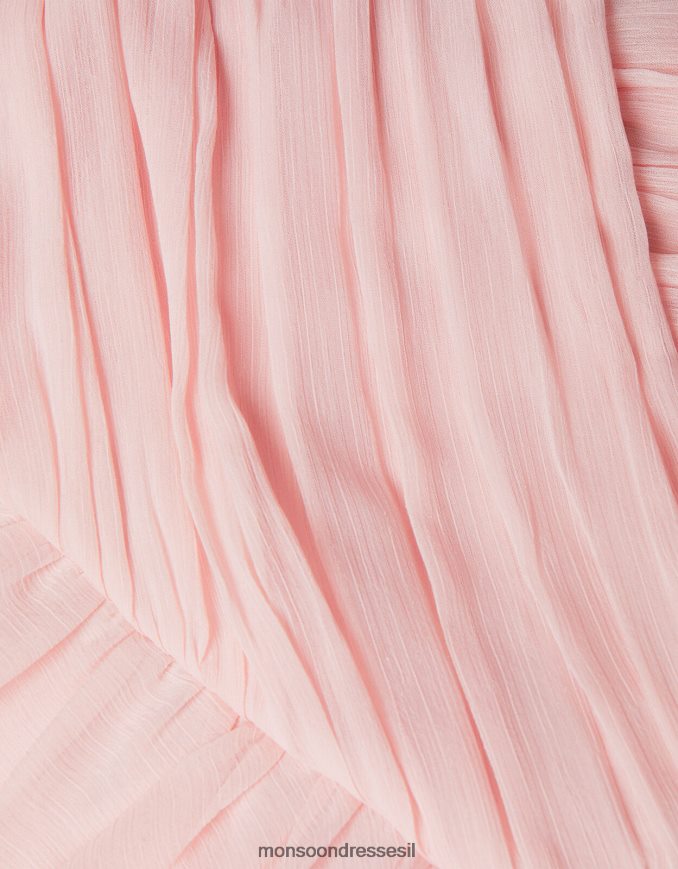 הַלבָּשָׁה Monsoon שמלת מעטפת כתף קרה בפוליאסטר ממוחזר וָרוֹד ילדה HTJ0TZ1985