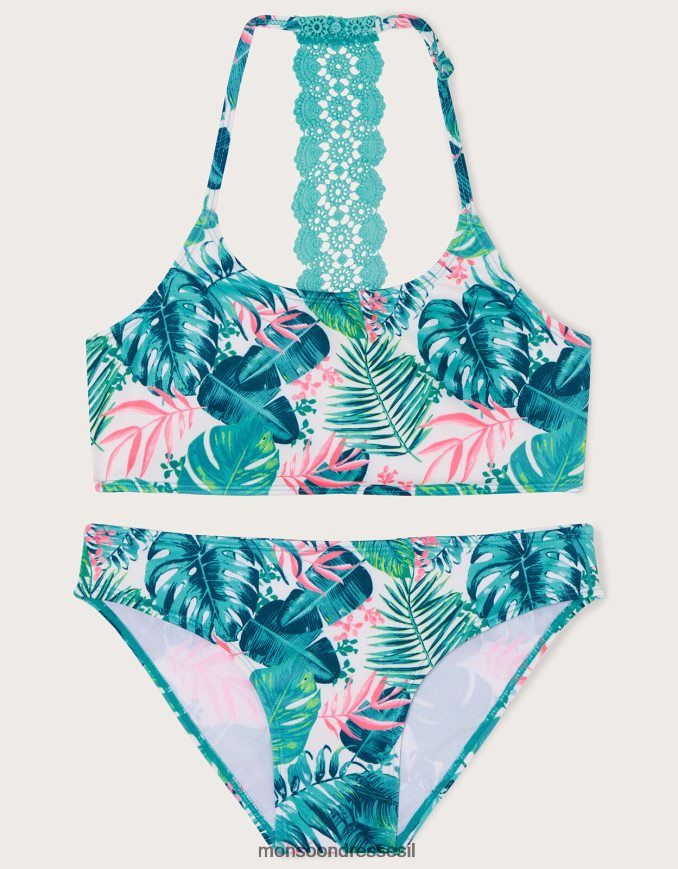 הַלבָּשָׁה Monsoon סט ביקיני סרוגה בכף היד שֶׁנהָב ילדה HTJ0TZ1986