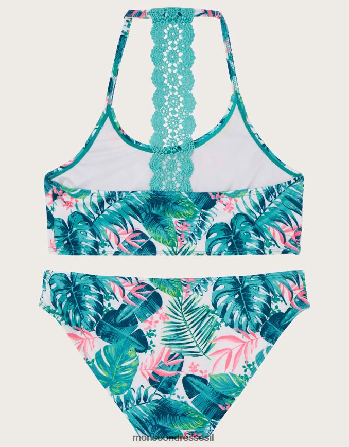 הַלבָּשָׁה Monsoon סט ביקיני סרוגה בכף היד שֶׁנהָב ילדה HTJ0TZ1986