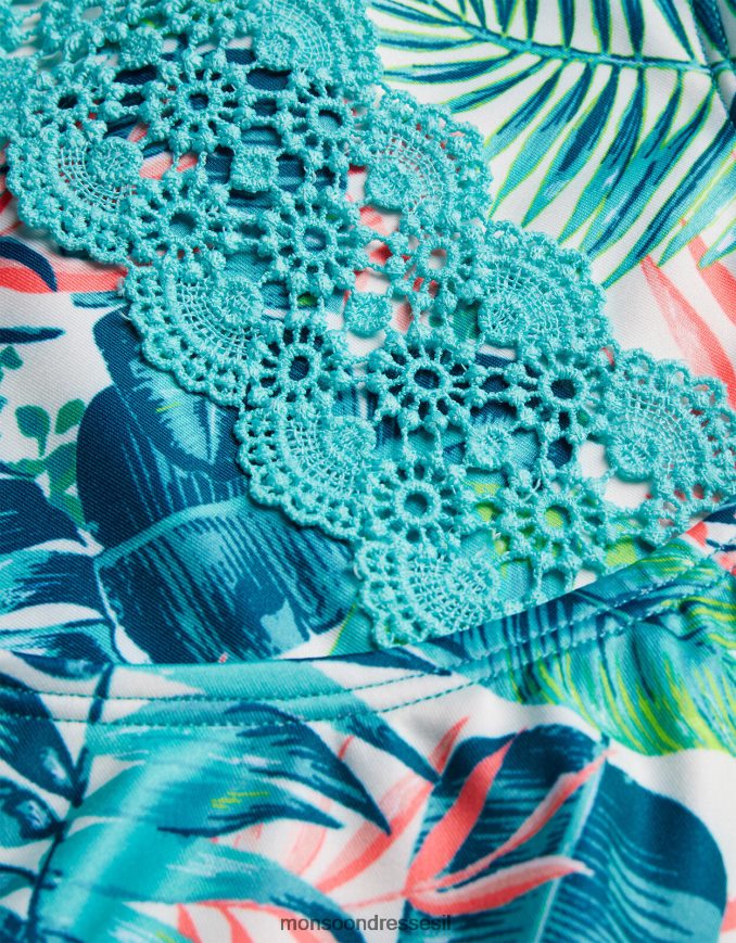 הַלבָּשָׁה Monsoon סט ביקיני סרוגה בכף היד שֶׁנהָב ילדה HTJ0TZ1986