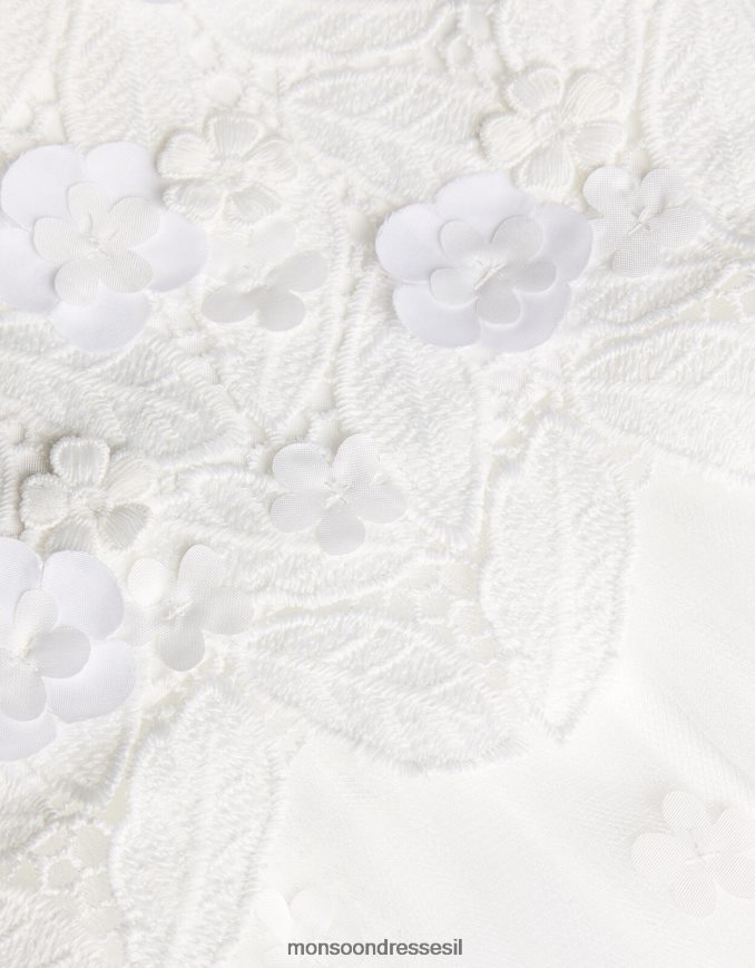 הַלבָּשָׁה Monsoon שמלת טול תחרה של אופליה שֶׁנהָב ילדה HTJ0TZ1998