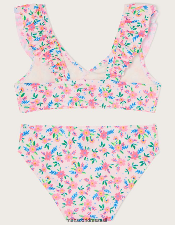 הַלבָּשָׁה Monsoon סט ביקיני לעטוף נקודתי שֶׁנהָב ילדה HTJ0TZ1999