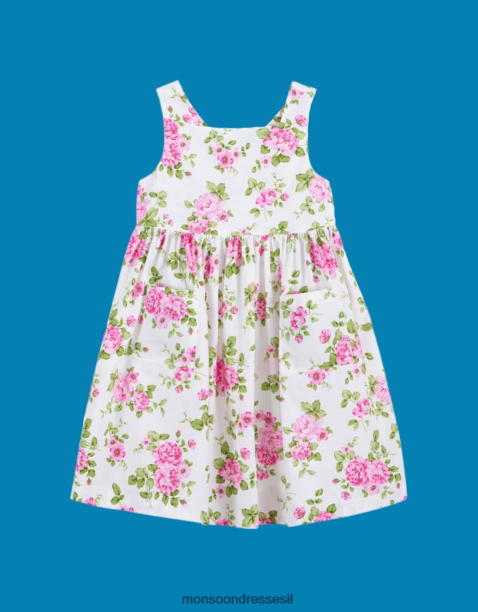 הַלבָּשָׁה Monsoon טרוטרס אדלינה וינטג' ורד שמלה מוצלבת וָרוֹד יְלָדִים HTJ0TZ2000