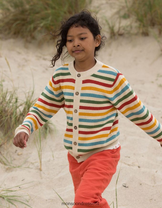 הַלבָּשָׁה Monsoon רדיקלים ירוקים קטנים מאחד לשני קרדיגן פסי קשת בענן רַב יְלָדִים HTJ0TZ2003