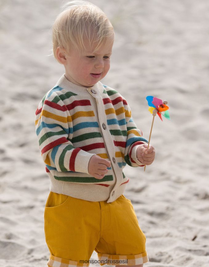 הַלבָּשָׁה Monsoon רדיקלים ירוקים קטנים מאחד לשני קרדיגן פסי קשת בענן רַב יְלָדִים HTJ0TZ2003