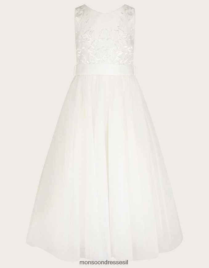 הַלבָּשָׁה Monsoon שמלת מקסי של אודט אליס טול שֶׁנהָב ילדה HTJ0TZ2016