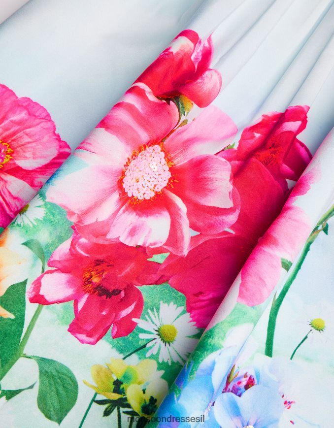 הַלבָּשָׁה Monsoon שמלת אחו פרחונית כְּחוֹל ילדה HTJ0TZ2021