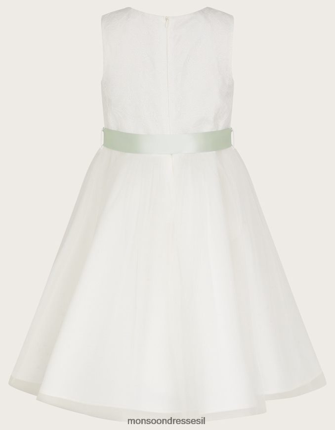 הַלבָּשָׁה Monsoon שמלת שושבינה תלת מימדית של פרייה שֶׁנהָב ילדה HTJ0TZ2030