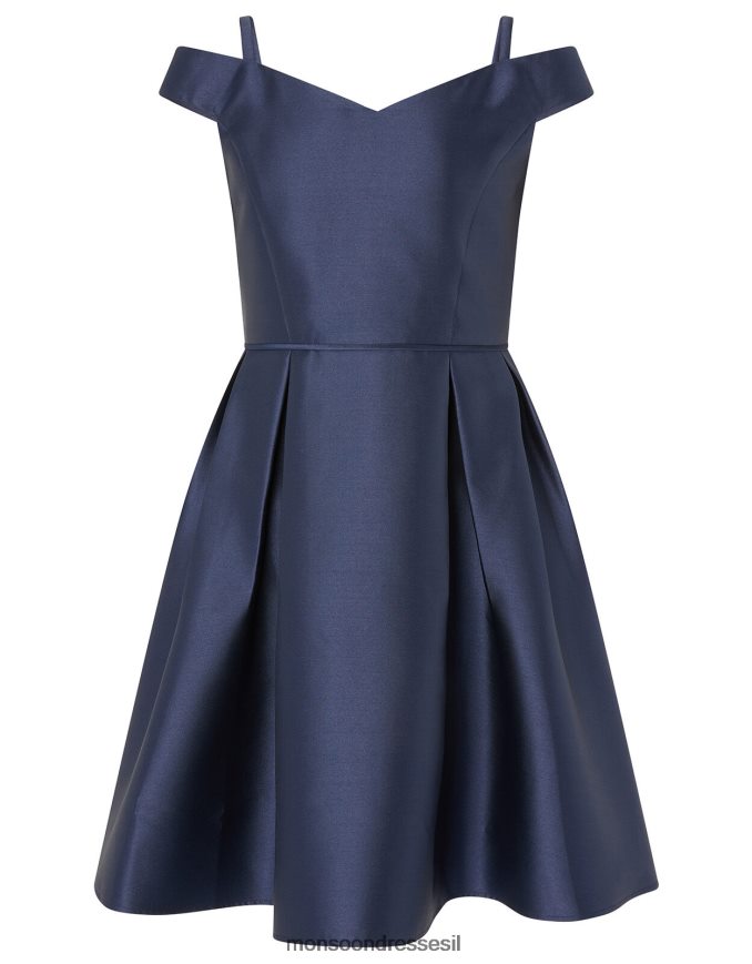 הַלבָּשָׁה Monsoon שמלת נשף של דוכסית אריג ברדו כחול (צי) ילדה HTJ0TZ2033