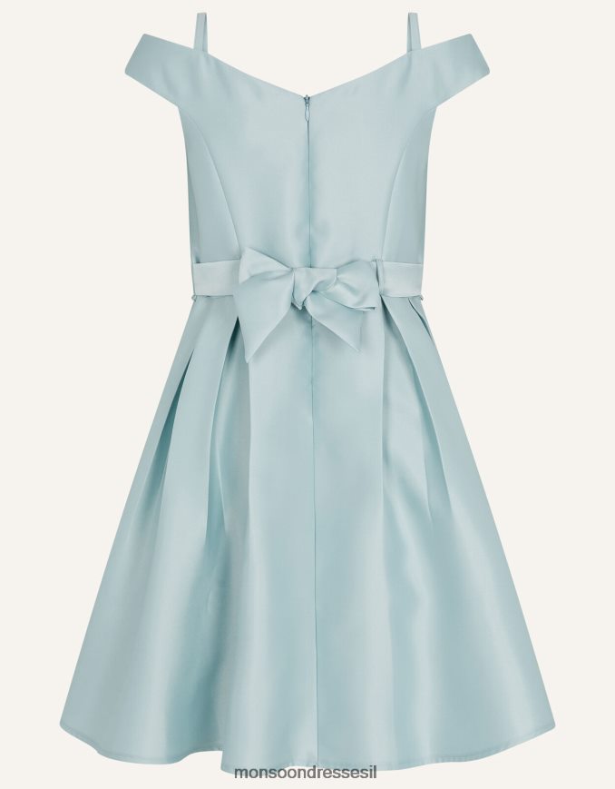 הַלבָּשָׁה Monsoon שמלת נשף של דוכסית אריג ברדו ירוק ילדה HTJ0TZ2034