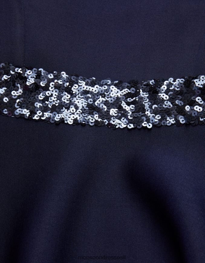 הַלבָּשָׁה Monsoon שמלת נשף צלילה עם נצנצים כחול (צי) ילדה HTJ0TZ2038