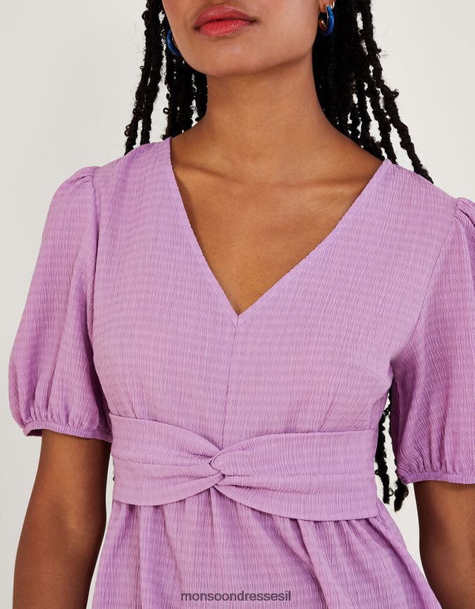 הַלבָּשָׁה Monsoon טופ ג'רסי קדמי סגול (לילך) נשים HTJ0TZ203