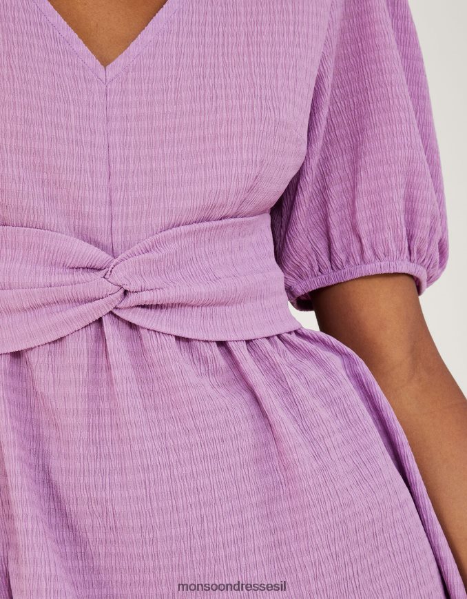 הַלבָּשָׁה Monsoon טופ ג'רסי קדמי סגול (לילך) נשים HTJ0TZ203