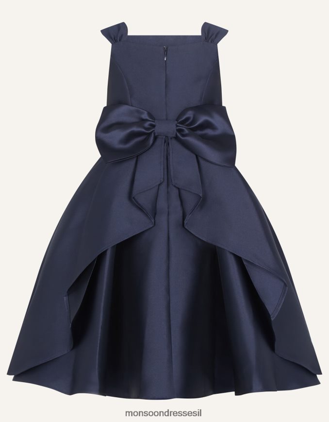 הַלבָּשָׁה Monsoon שמלת שושבינה של אודרי דוכסית אריג כחול (צי) ילדה HTJ0TZ2045