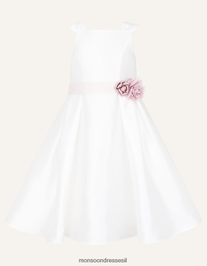 הַלבָּשָׁה Monsoon שמלת שושבינה של אודרי דוכסית אריג שֶׁנהָב ילדה HTJ0TZ2047