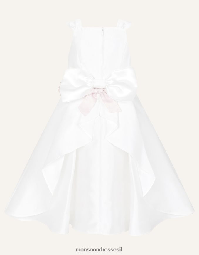 הַלבָּשָׁה Monsoon שמלת שושבינה של אודרי דוכסית אריג שֶׁנהָב ילדה HTJ0TZ2047