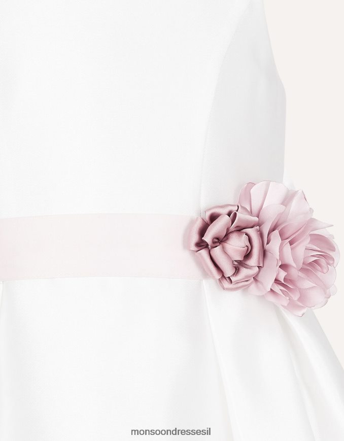 הַלבָּשָׁה Monsoon שמלת שושבינה של אודרי דוכסית אריג שֶׁנהָב ילדה HTJ0TZ2047