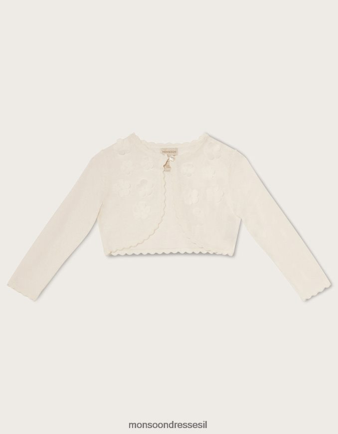 הַלבָּשָׁה Monsoon קרדיגן עלי כותרת תלת מימד לתינוק שֶׁנהָב ילדה HTJ0TZ2053