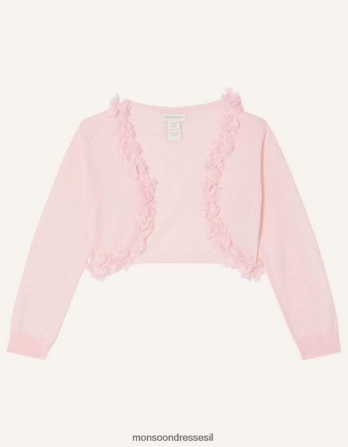 הַלבָּשָׁה Monsoon קרדיגן פרחים תלת מימד לתינוק פלורה וָרוֹד ילדה HTJ0TZ2058