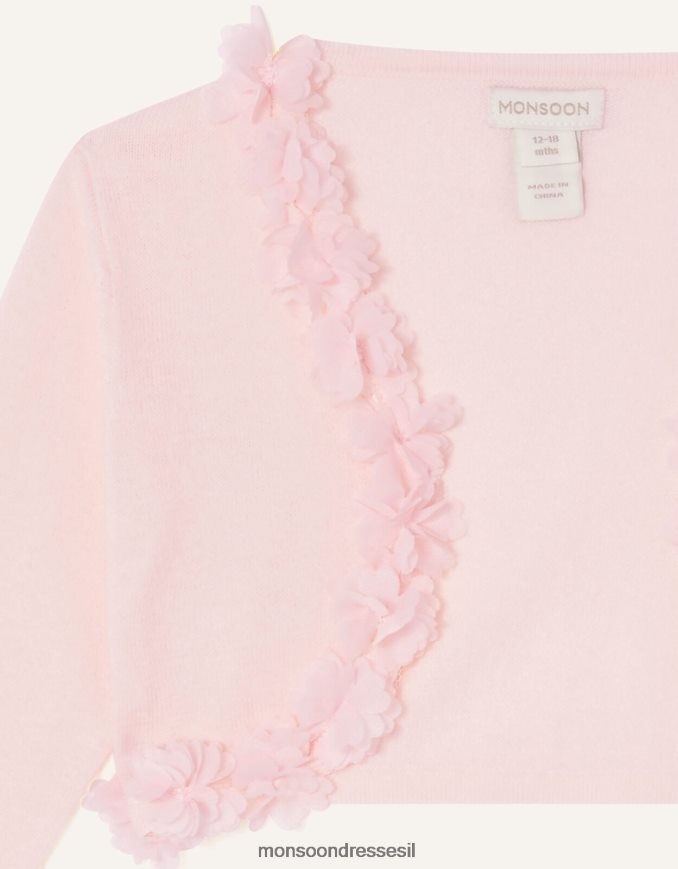 הַלבָּשָׁה Monsoon קרדיגן פרחים תלת מימד לתינוק פלורה וָרוֹד ילדה HTJ0TZ2058