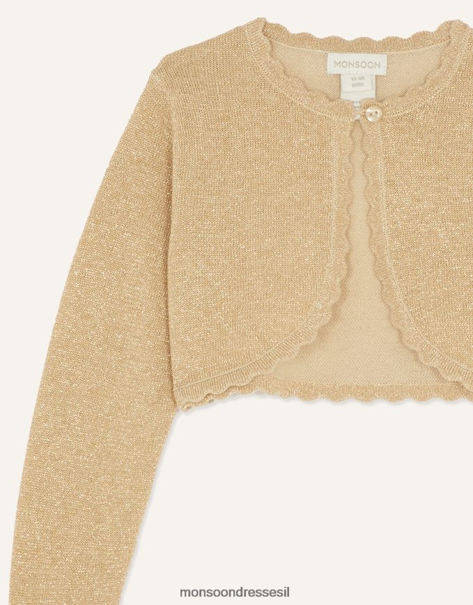 הַלבָּשָׁה Monsoon קרדיגן בייבי ניאם זהב ילדה HTJ0TZ2059
