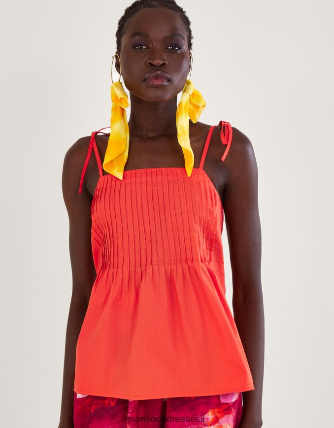 הַלבָּשָׁה Monsoon טופ קמי קפלים של פניקס תפוז נשים HTJ0TZ206