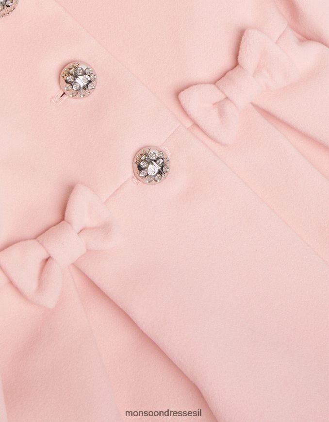 הַלבָּשָׁה Monsoon מעיל קפוצ'ון לתינוק ורוד (ורוד חיוור) ילדה HTJ0TZ2063