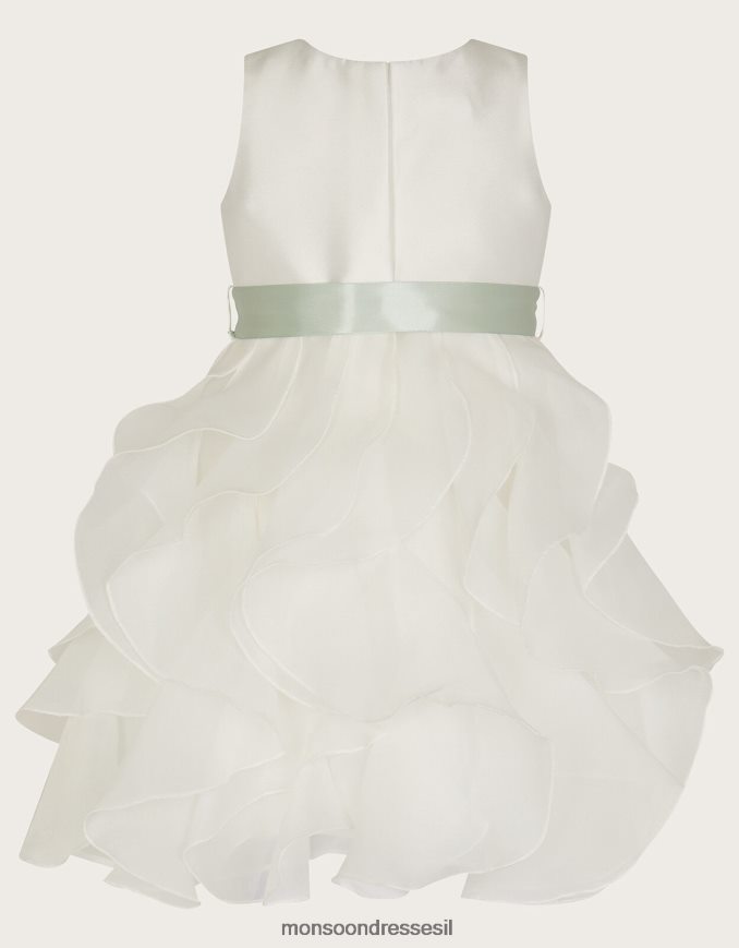 הַלבָּשָׁה Monsoon שמלת מלמלות אורגנזה של בייבי קאן שֶׁנהָב ילדה HTJ0TZ2064