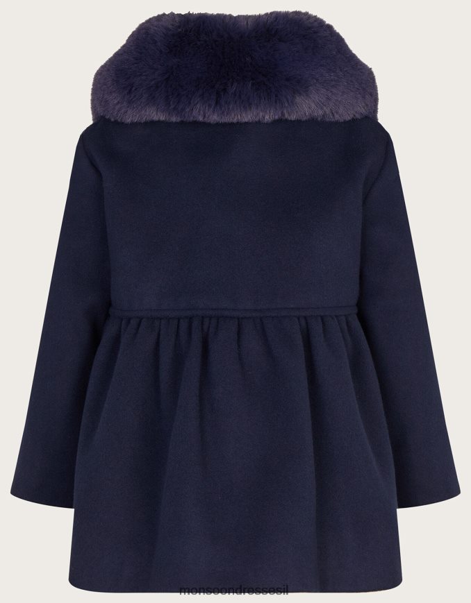 הַלבָּשָׁה Monsoon מעיל קשת משולש לתינוק כחול (צי) ילדה HTJ0TZ2065