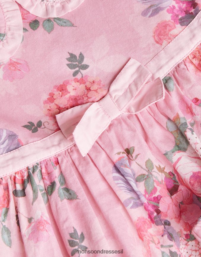 הַלבָּשָׁה Monsoon סט שמלה ותחתונים ארוגים ורוד (ורוד חיוור) יְלָדִים HTJ0TZ2066