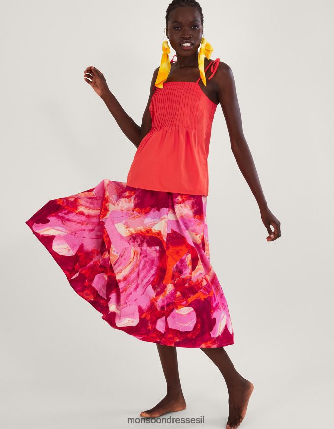 הַלבָּשָׁה Monsoon טופ קמי קפלים של פניקס תפוז נשים HTJ0TZ206