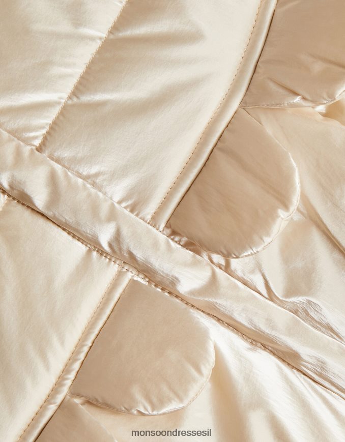 הַלבָּשָׁה Monsoon מעיל מרופד של עלי כותרת של תינוק טבעי (שמפניה) ילדה HTJ0TZ2077