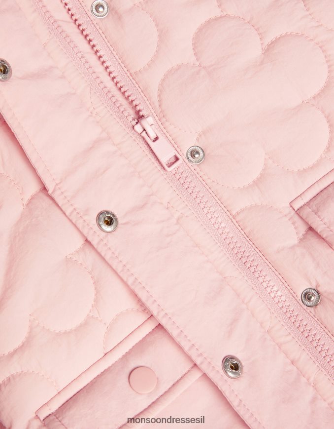 הַלבָּשָׁה Monsoon מעיל קווילט פרחוני לתינוק ורוד (ורוד חיוור) ילדה HTJ0TZ2078