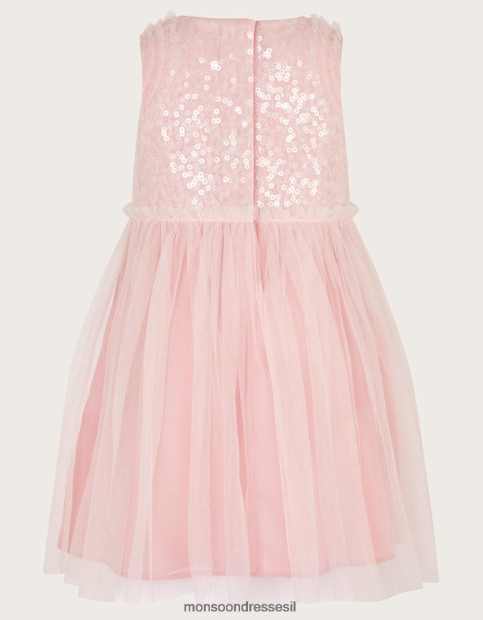 הַלבָּשָׁה Monsoon שמלת פייטים של פריסילה לתינוק וָרוֹד ילדה HTJ0TZ2080