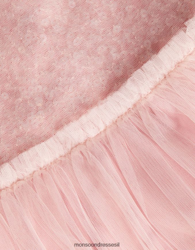 הַלבָּשָׁה Monsoon שמלת פייטים של פריסילה לתינוק וָרוֹד ילדה HTJ0TZ2080