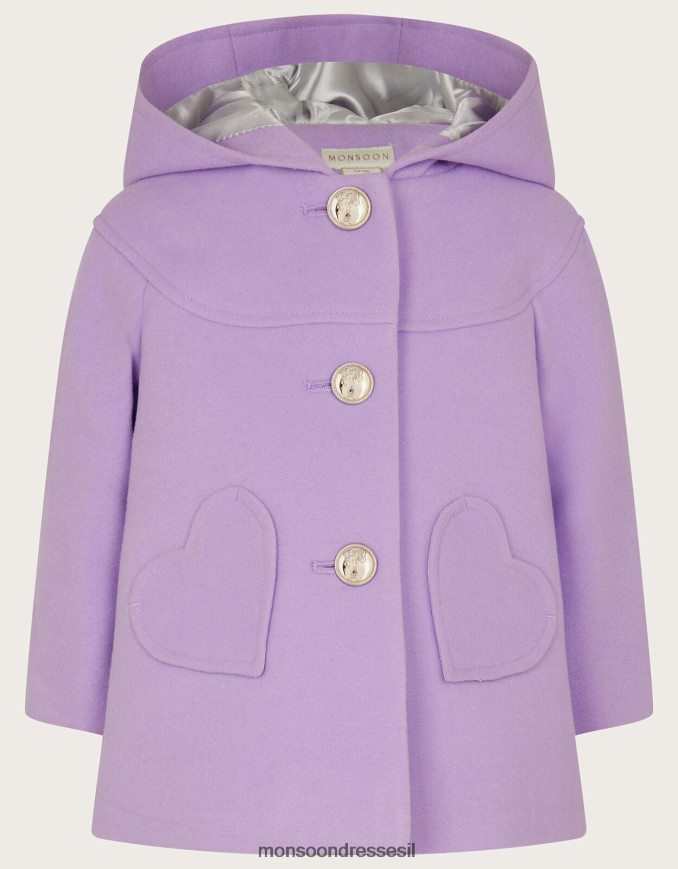 הַלבָּשָׁה Monsoon מעיל כיס לתינוק סגול (לילך) ילדה HTJ0TZ2082