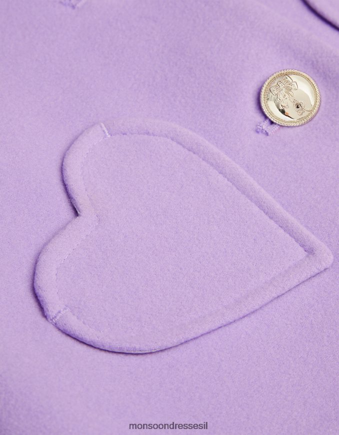 הַלבָּשָׁה Monsoon מעיל כיס לתינוק סגול (לילך) ילדה HTJ0TZ2082