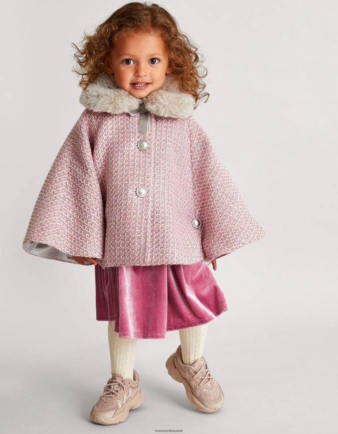 הַלבָּשָׁה Monsoon שכמיית טוויד לתינוק אפור ילדה HTJ0TZ2084