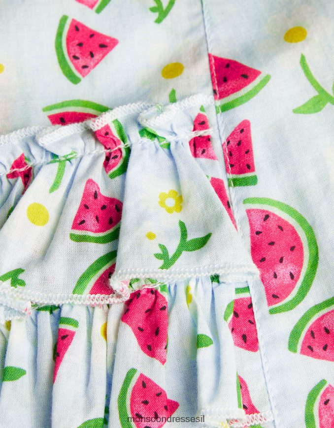 הַלבָּשָׁה Monsoon רומפר עם הדפס אבטיח לתינוק כְּחוֹל ילדה HTJ0TZ2086