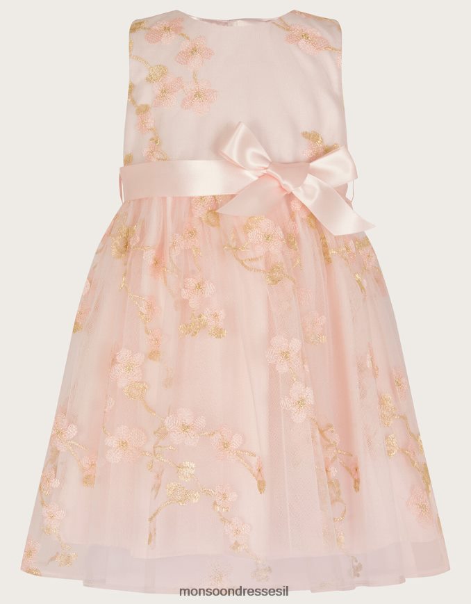 הַלבָּשָׁה Monsoon שמלת תחרה פרח פריחת תינוק וָרוֹד ילדה HTJ0TZ2097