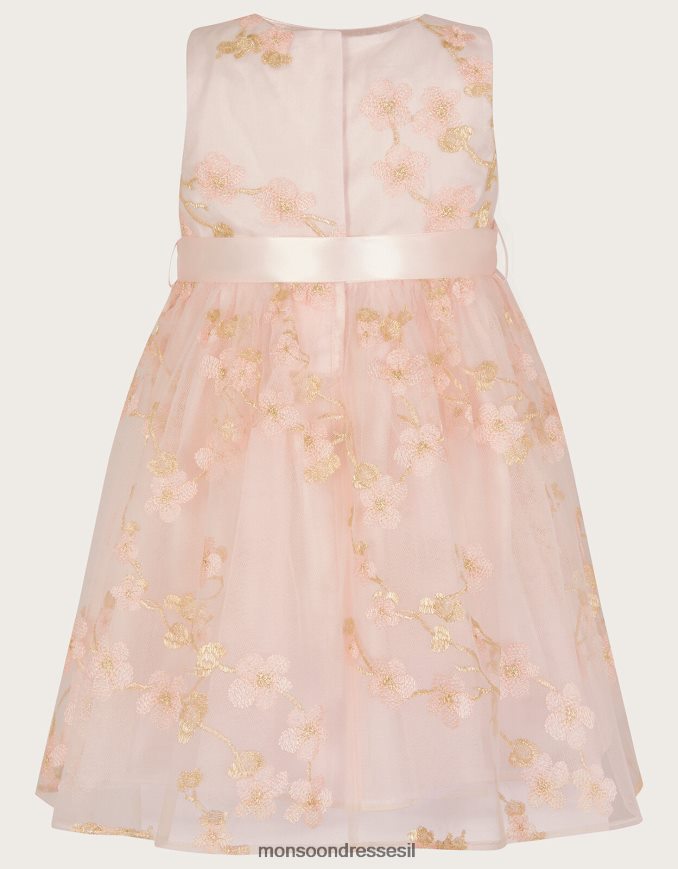 הַלבָּשָׁה Monsoon שמלת תחרה פרח פריחת תינוק וָרוֹד ילדה HTJ0TZ2097