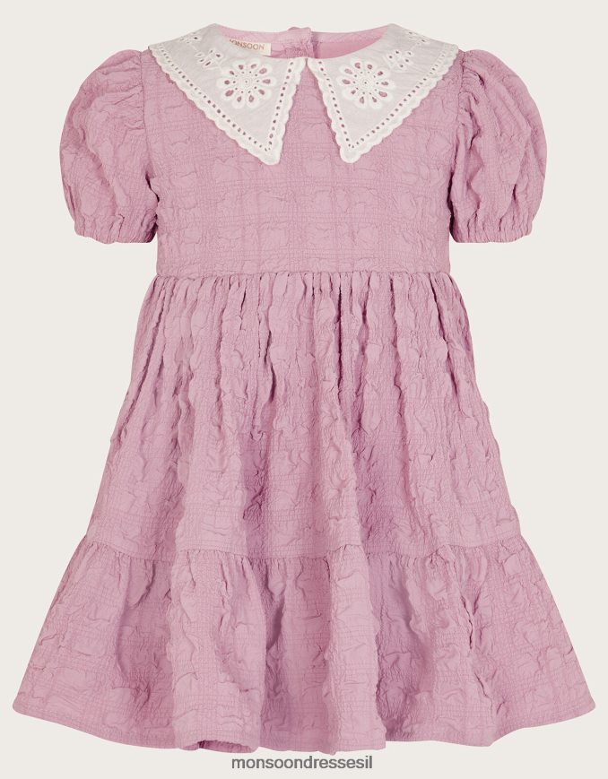 הַלבָּשָׁה Monsoon שמלת צווארון אברש לתינוק סָגוֹל ילדה HTJ0TZ2098