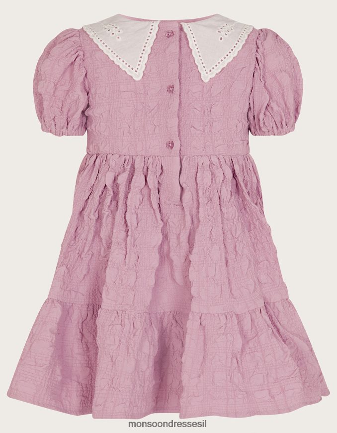 הַלבָּשָׁה Monsoon שמלת צווארון אברש לתינוק סָגוֹל ילדה HTJ0TZ2098