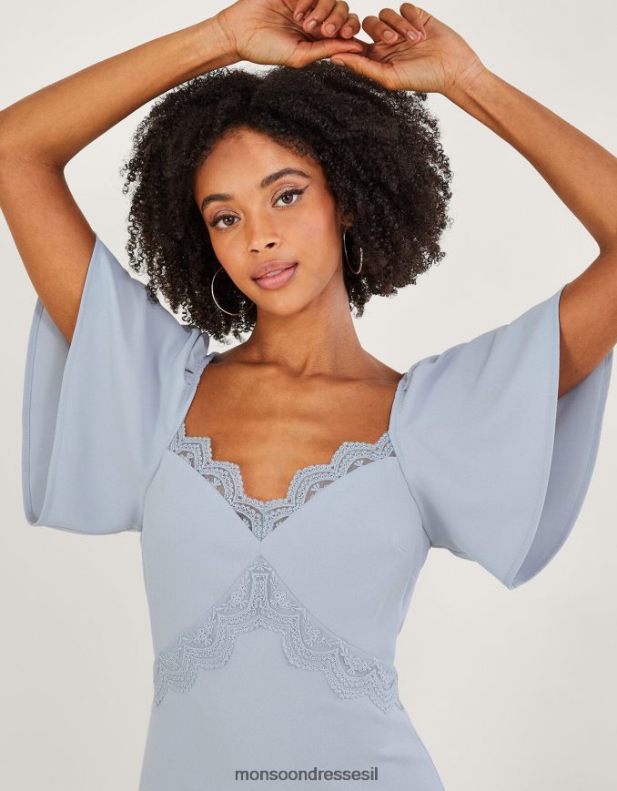 הַלבָּשָׁה Monsoon שמלת מקסי קרפ של שרלוט ענן נשים HTJ0TZ20