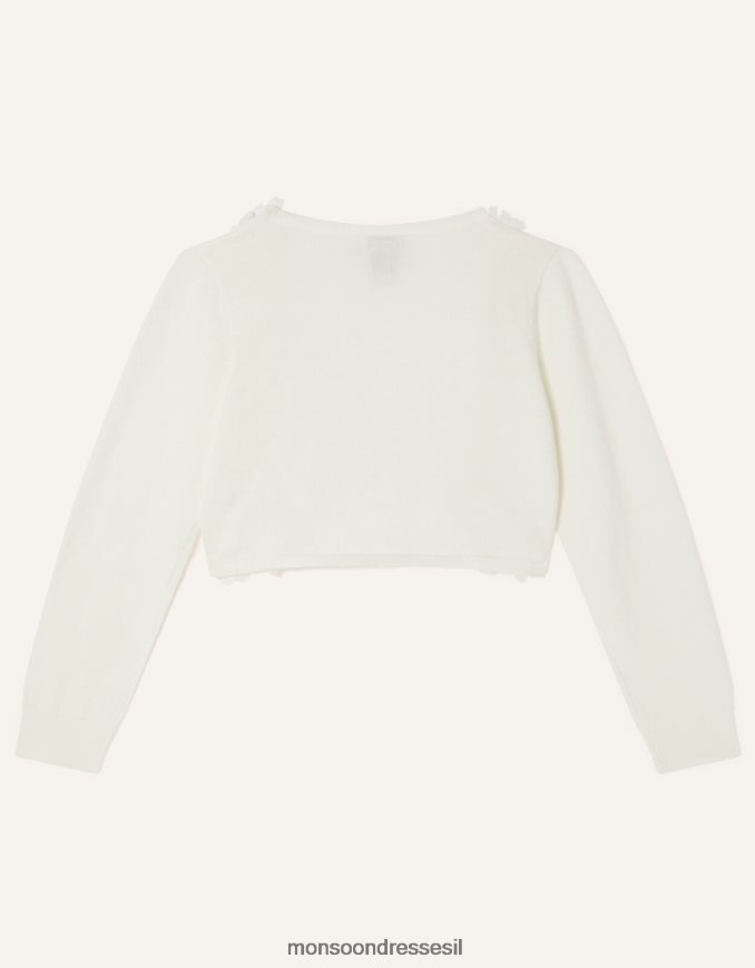 הַלבָּשָׁה Monsoon קרדיגן פרחים תלת מימד לתינוק פלורה שֶׁנהָב ילדה HTJ0TZ2101