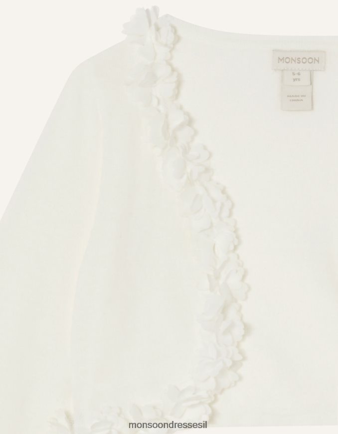 הַלבָּשָׁה Monsoon קרדיגן פרחים תלת מימד לתינוק פלורה שֶׁנהָב ילדה HTJ0TZ2101